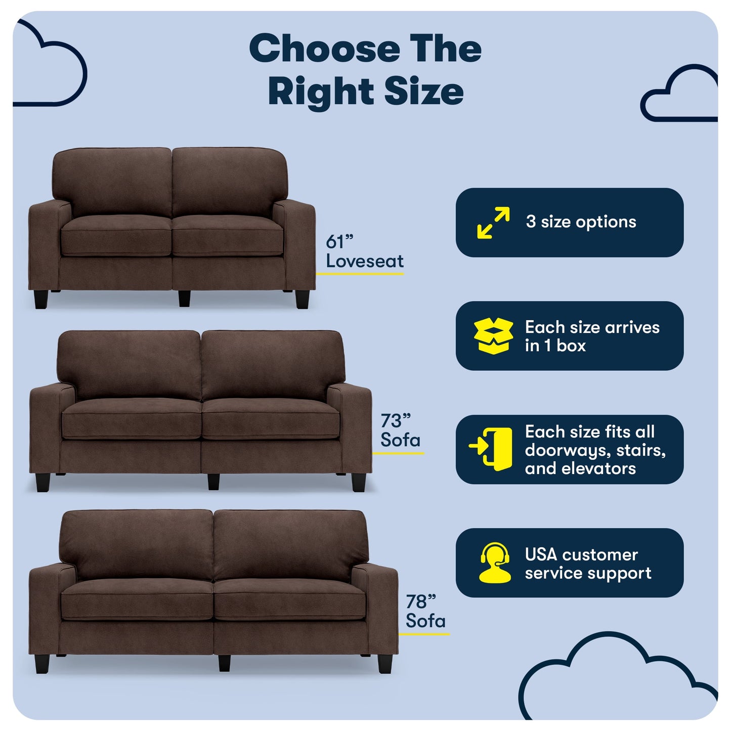 Serta Palisades sofa cushion detail