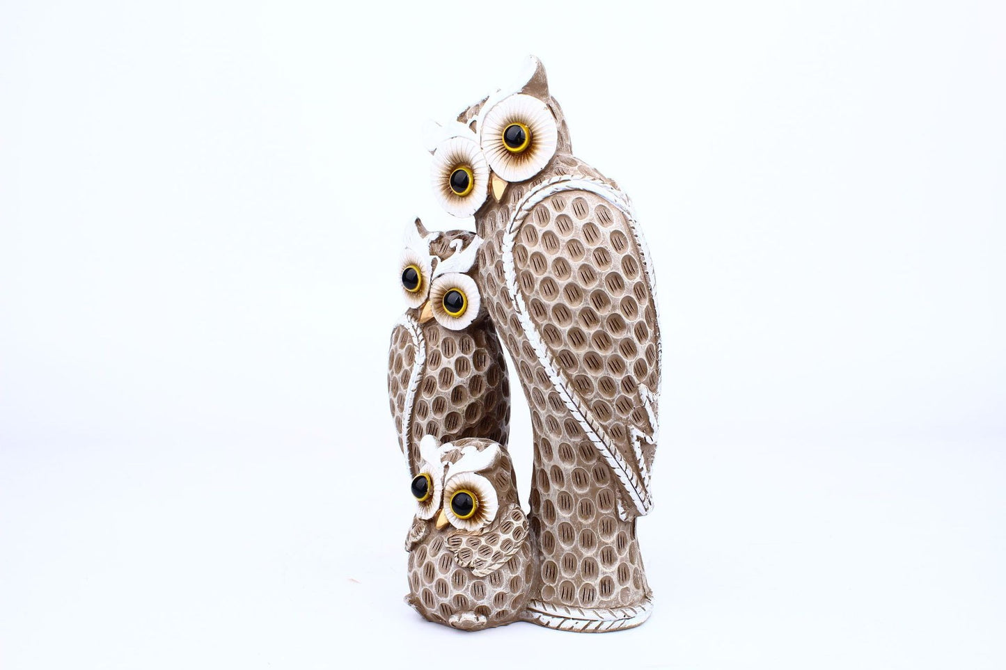 Modern minimalist three family owl animal light luxury decorations, home decor, living room, desk crafts