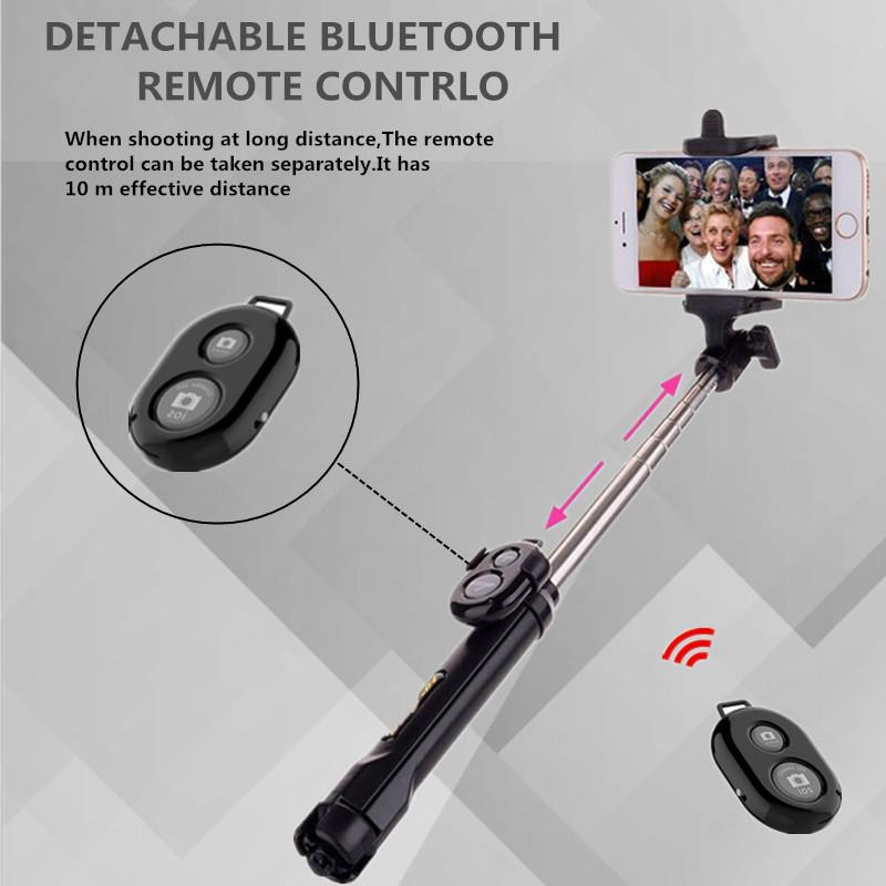 Mini Selfie Stick Foldable Tripod 3 in 1 Universal Romote Bluetooth Stick