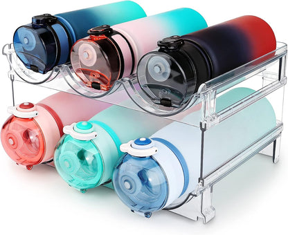 Water Bottle Organizer for Cabinet, 2 Pack