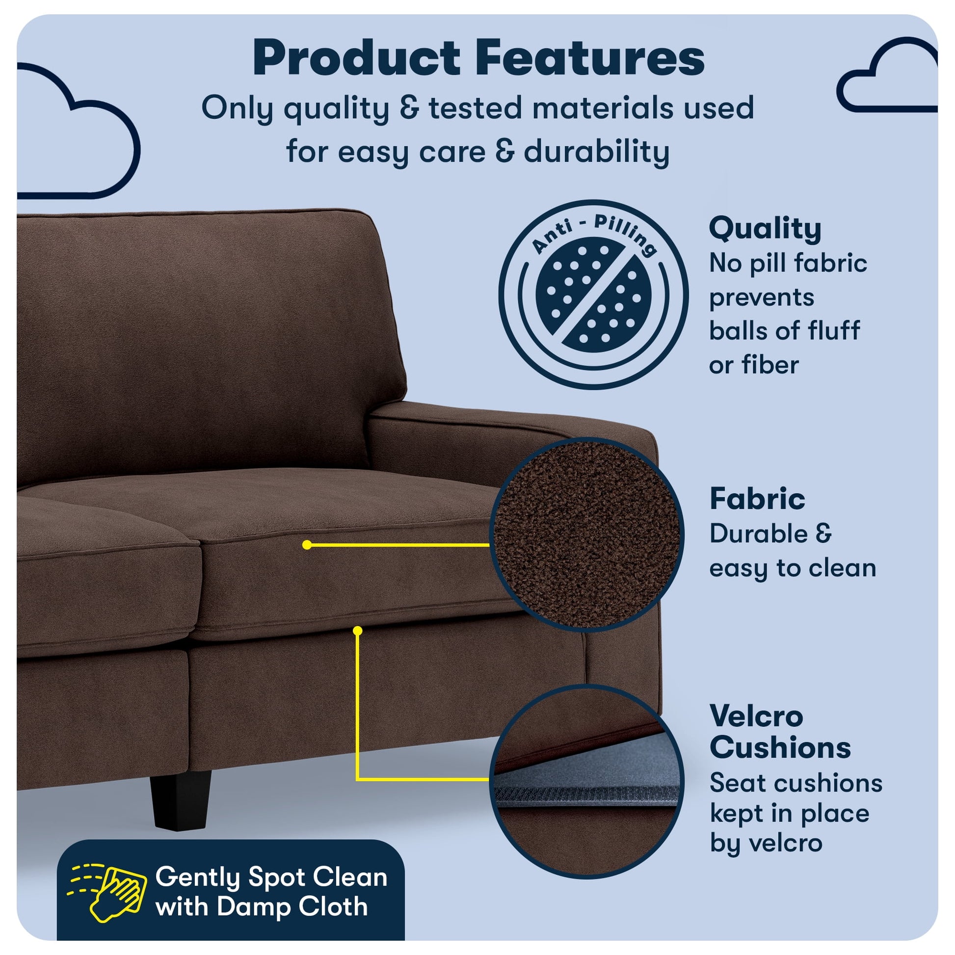 Serta Palisades sofa in living room setting