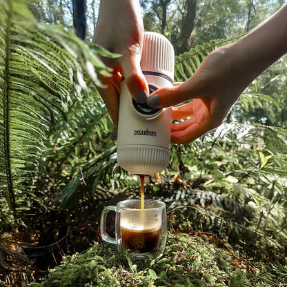 Nanopresso in use outdoors