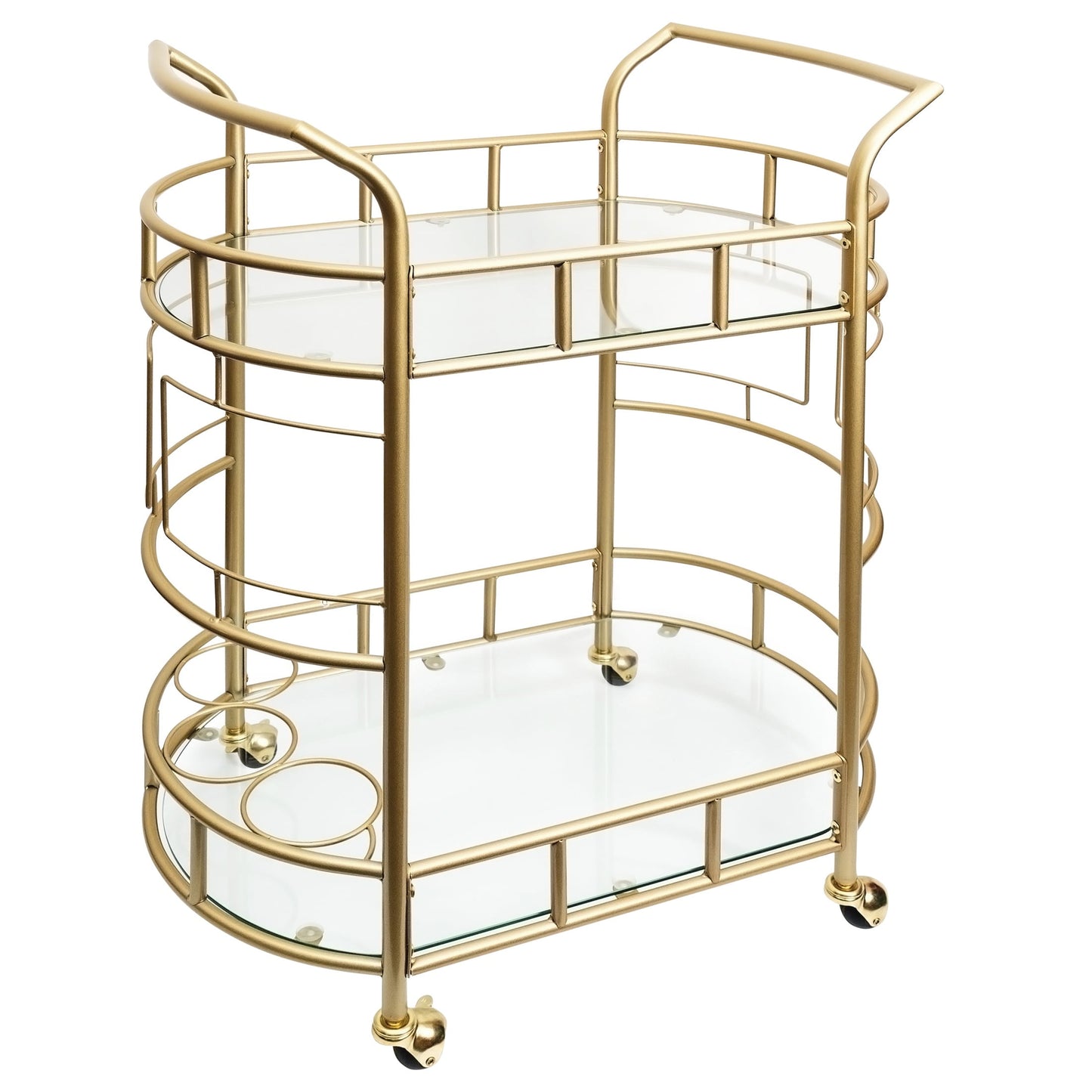 Better Homes and Gardens Fitzgerald gold bar cart