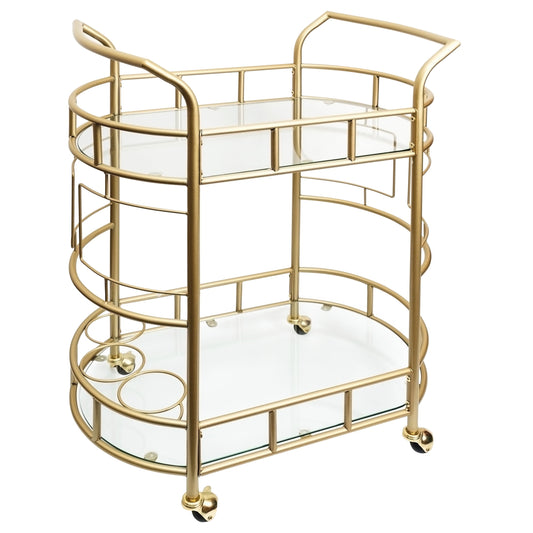 Better Homes and Gardens Fitzgerald gold bar cart