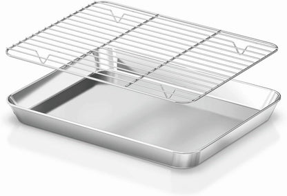 Stainless Steel Baking Tray and Cooling Rack Set