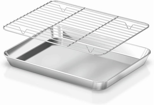 Stainless Steel Baking Tray and Cooling Rack Set