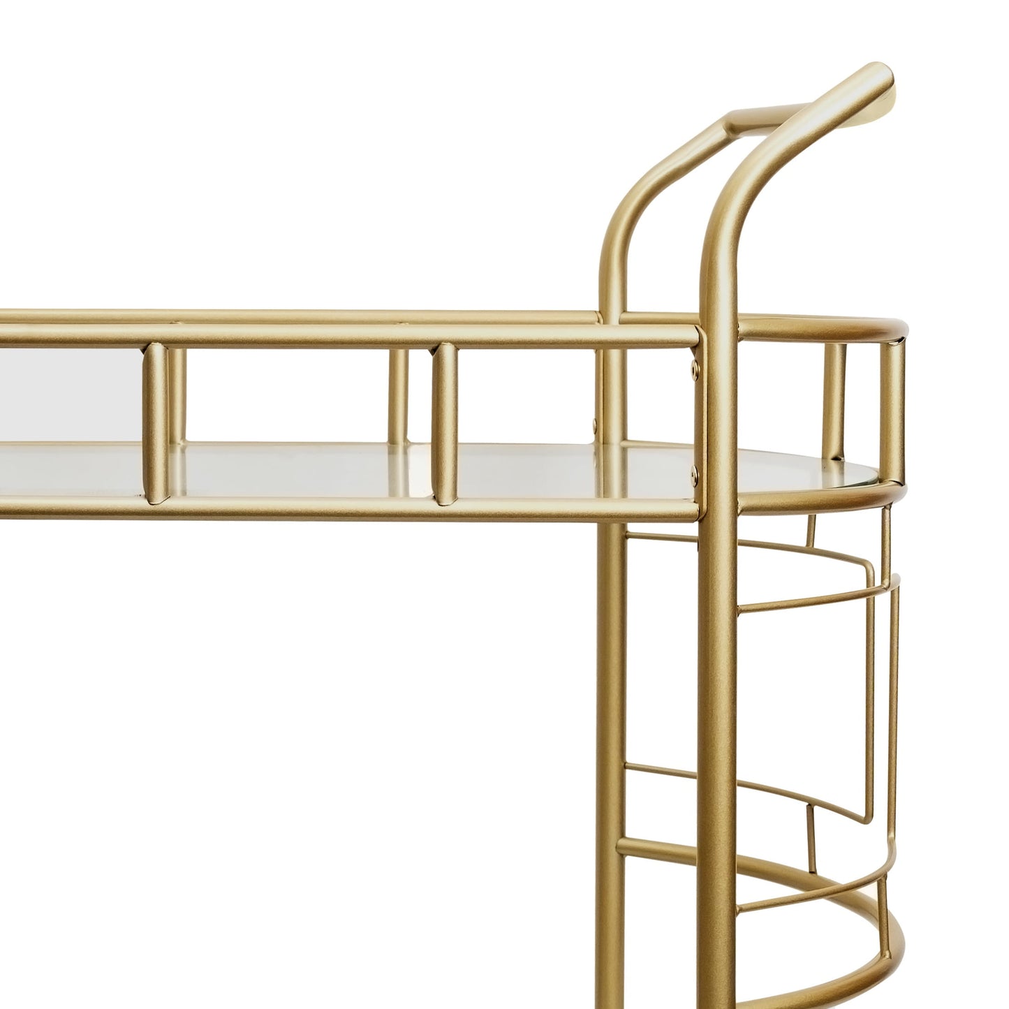Fitzgerald bar cart with glassware styled