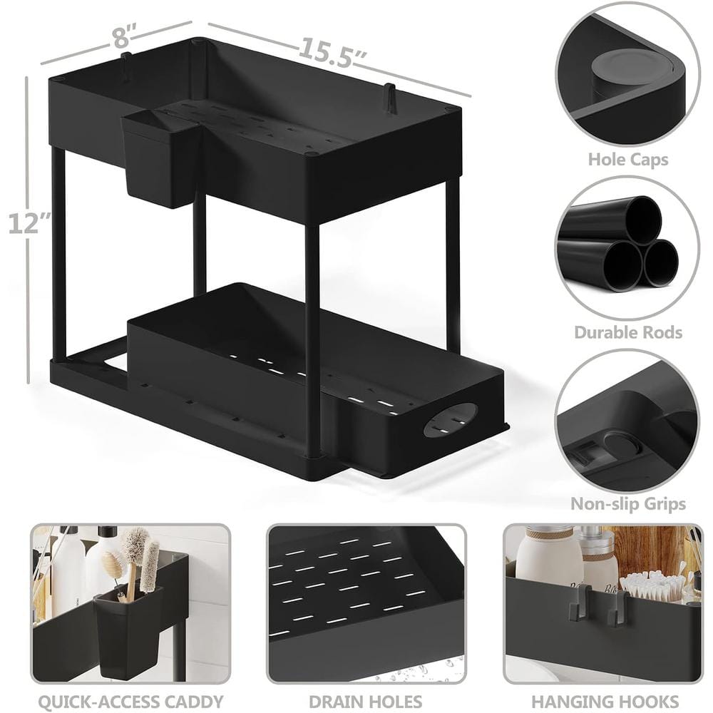 Under-sink organizer installed